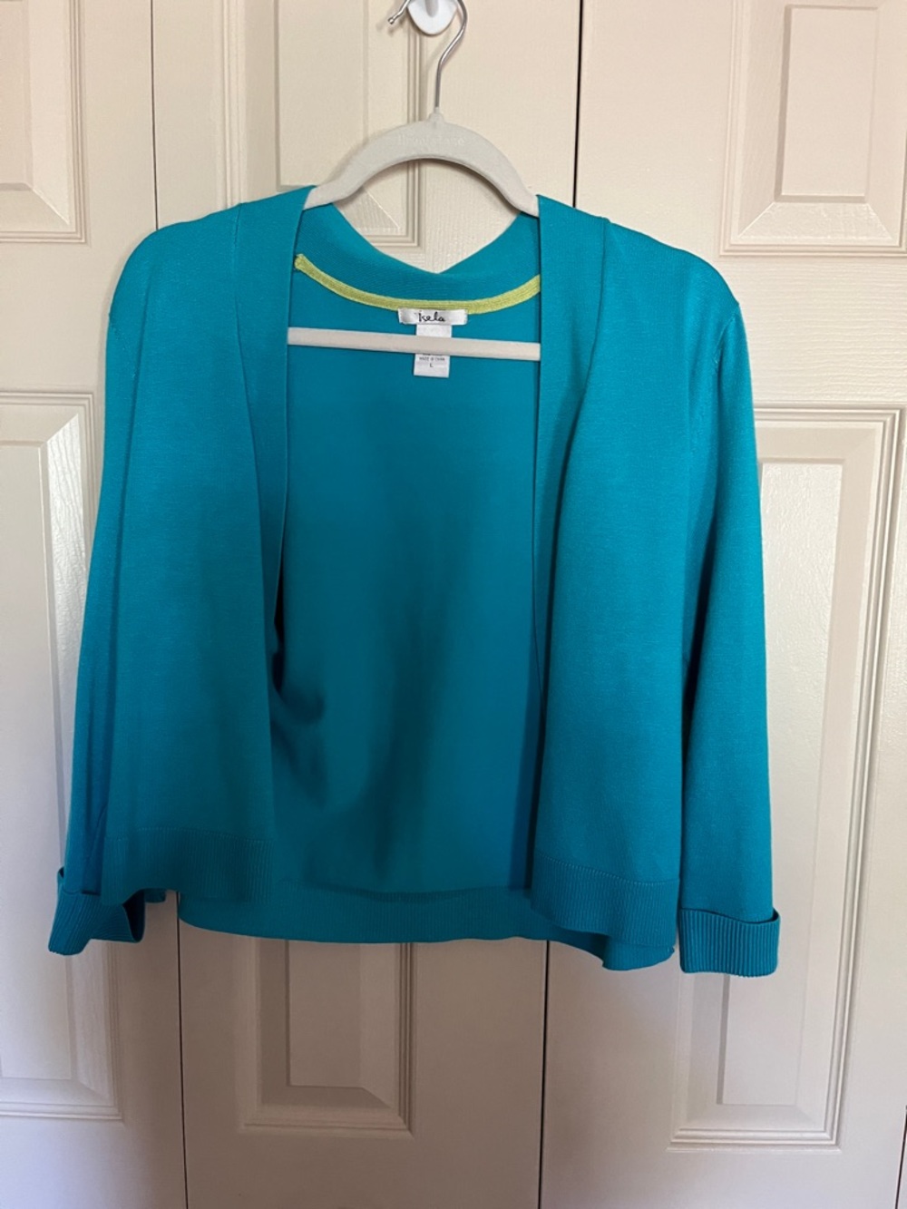 Teal Open-Front Women's Cardigan Sweater